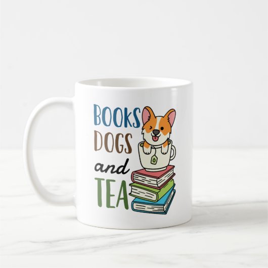 Books Dogs and Tea 読 Weekend's コーヒーマグカップ (左)
