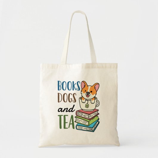 Books Dogs and Tea 読 Weekend's トートバッグ (正面)