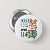 Books Dogs and Tea 読 Weekend's 缶バッジ (正面&裏面)