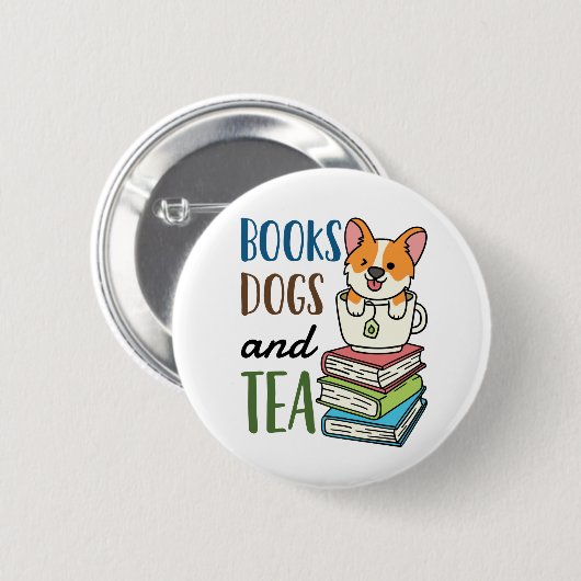 Books Dogs and Tea 読 Weekend's 缶バッジ (正面&裏面)