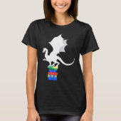 Books Dragon Reading Reading Friend Tシャツ (正面)