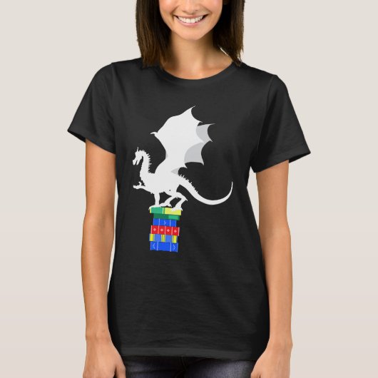 Books Dragon Reading Reading Friend Tシャツ (正面)