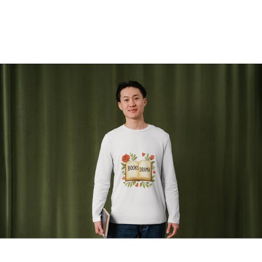 Books > Drama – Watercolor Book Lover Illustration Tシャツ