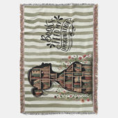 Books Feed My Imagination for Bookish Woven スローブランケット (正面縦)