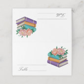 Books Floral Bridal shower - wedding place cards プレイスカード (外部開封)
