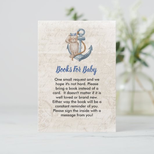 Books Forベビーアホイそれが男の子の航海のテーマ エンクロージャーカード (スタンド正面)