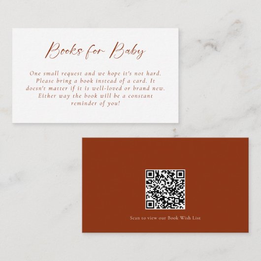 Books for ベビーハローベビーシャワーQRコード銅 エンクロージャーカード (正面/裏面)
