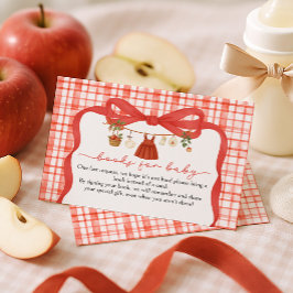 Books for Baby Apple of Our Eye Baby Shower エンクロージャーカード