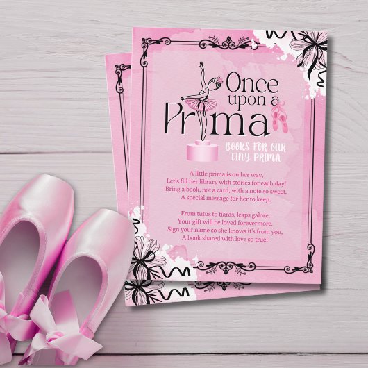 Books For Baby Ballet Theme Card 招待状