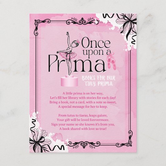 Books For Baby Ballet Theme Card 招待状 (正面)