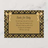 Books for Baby Black and Gold Plaid エンクロージャーカード (正面)