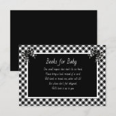 Books for Baby Black and White Plaid エンクロージャーカード (正面/裏面)