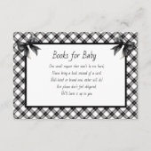 Books for Baby Black and White Plaid エンクロージャーカード (正面)