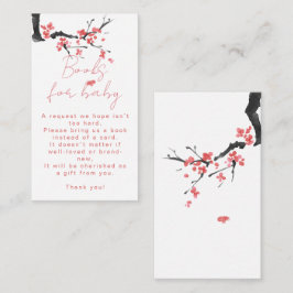 Books for Baby Blooming Pink Blossom Baby Shower エンクロージャーカード