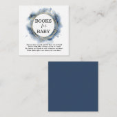 Books for Baby Blue Boy Baby Shower Enclosure Card エンクロージャーカード (正面/裏面)