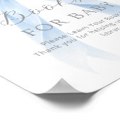 Books for baby Blue Coquette Bow Baby Shower ポスター (角)