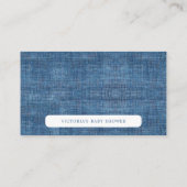 Books For Baby Blue Jean Baby Denim Baby Shower エンクロージャーカード (裏面)