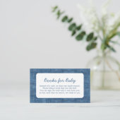 Books For Baby Blue Jean Baby Denim Baby Shower エンクロージャーカード (スタンド正面)
