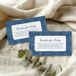 Books For Baby Blue Jean Baby Denim Baby Shower エンクロージャーカード