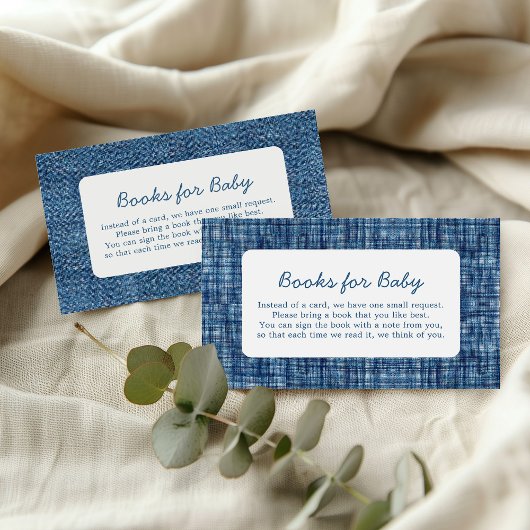 Books For Baby Blue Jean Baby Denim Baby Shower エンクロージャーカード