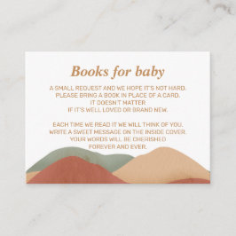 Books for Baby | Boho Baby Shower Southwest Desert エンクロージャーカード