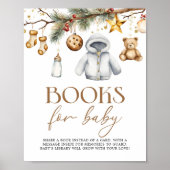 Books for Baby Boho Christmas Holiday Baby Shower ポスター (正面)