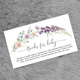 Books for Baby  Boho Floral Baby Shower custom  エンクロージャーカード