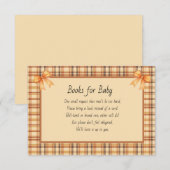 Books for Baby Brown and Orange Plaid エンクロージャーカード (正面/裏面)