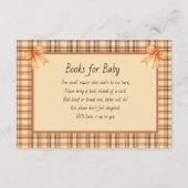 Books for Baby Brown and Orange Plaid エンクロージャーカード (正面)
