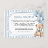 Books for Baby Card Blue Bear エンクロージャーカード (正面)