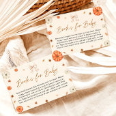 Books for Baby Card, Fall Pink Pumpkin Baby Shower 招待状