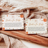 Books for Baby Card, Fall Pink Pumpkin Baby Shower 招待状