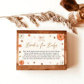 Books for Baby Card, Fall Pink Pumpkin Baby Shower 招待状