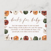 Books for Baby Card | Fall Pumpkin Baby Shower エンクロージャーカード (正面)