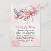 Books for Baby Card  Stork & Cloud Baby Girl Showe エンクロージャーカード (正面)