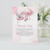 Books for Baby Card Stork & Cloud Baby Girl Theme  エンクロージャーカード (スタンド正面)