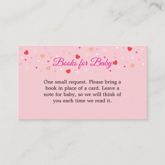 Books For Baby Card to Include with Invitations エンクロージャーカード (正面)