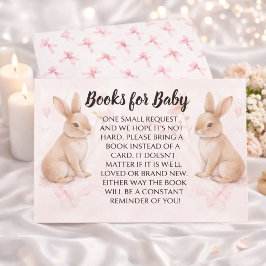 Books for Baby Card with Bunny Illustration エンクロージャーカード