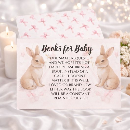Books for Baby Card with Bunny Illustration エンクロージャーカード