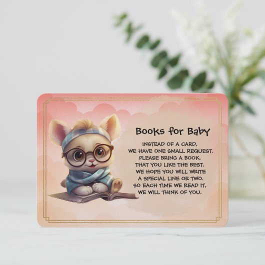 Books for Baby Cute Kitten Reading A Book エンクロージャーカード (スタンド正面)