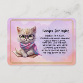 Books for Baby Cute Kitten Reading A Book エンクロージャーカード (正面)