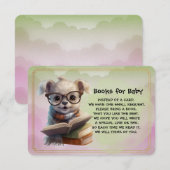 Books for Baby Cute Puppy Dog Reading A Book エンクロージャーカード (正面/裏面)