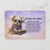 Books for Baby Cute Puppy Dog Reading A Book エンクロージャーカード (正面)