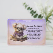 Books for Baby Cute Puppy Dog Reading A Book エンクロージャーカード (スタンド正面)