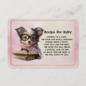 Books for Baby Cute Puppy Dog Reading A Book エンクロージャーカード (正面)