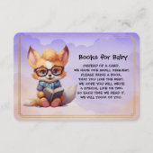 Books for Baby Cute Red Fox Reading A Book エンクロージャーカード (正面)