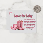 Books for Baby Girl and Diaper Raffle Cowboy Style ノートカード (正面/裏面インサイチュ)