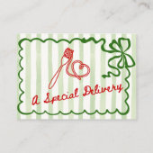 Books for Baby Green Bow Frame Enclosure Card エンクロージャーカード (裏面)