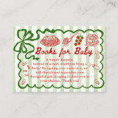 Books for Baby Green Bow Frame Enclosure Card エンクロージャーカード (正面)