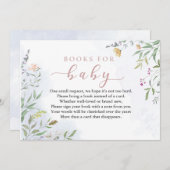 Books for Baby Insert Card for Baby Shower 招待状 (正面/裏面)